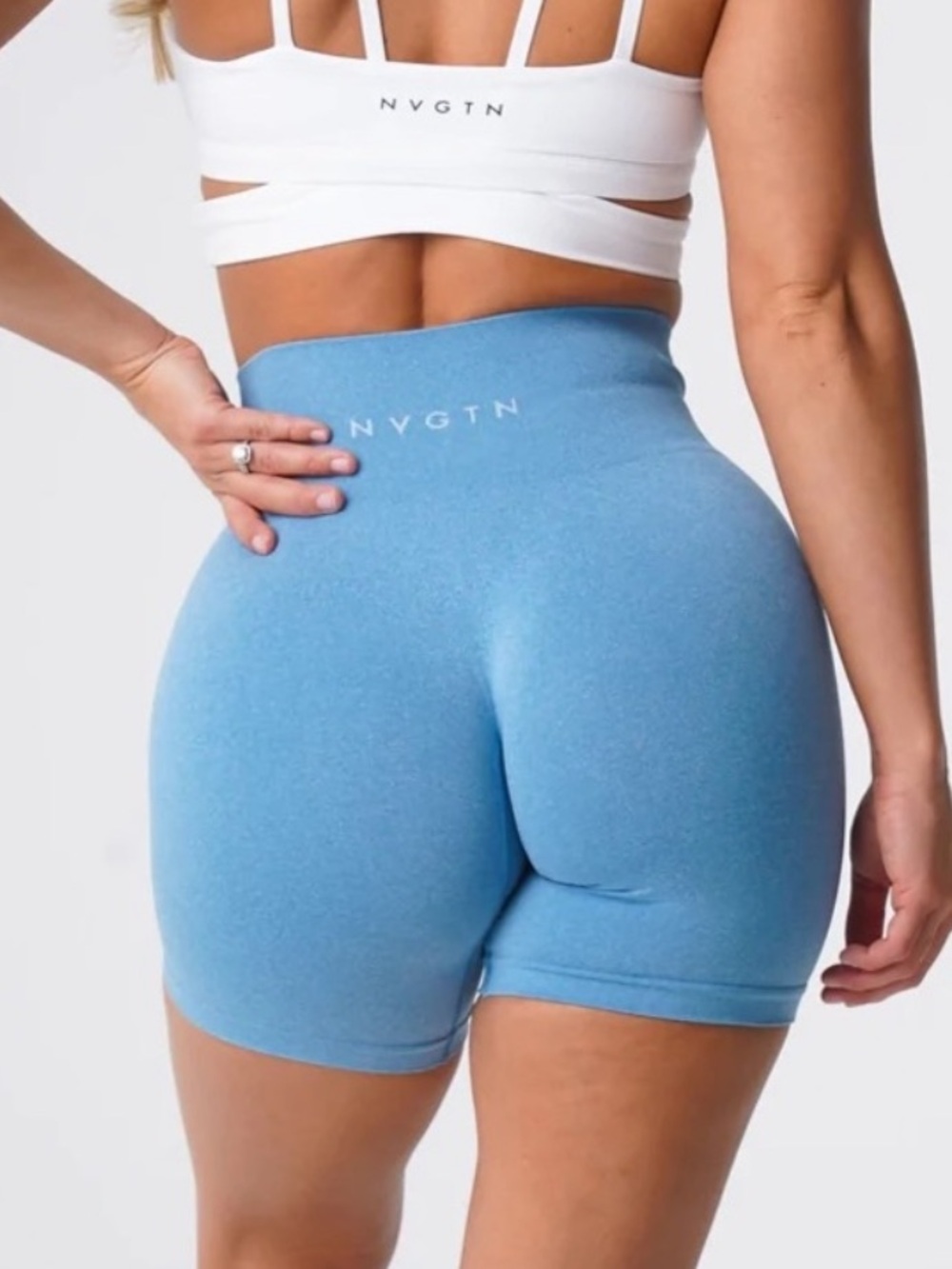 NVGTN Blue Pro Shorts | Medium